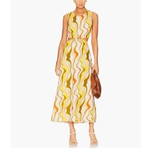 MINKPINK Multicolor Wave Pattern Dress